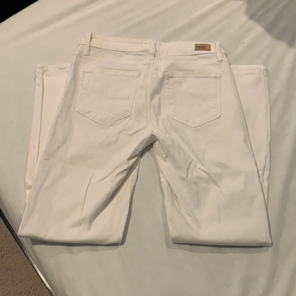 Paige Kylie Crop White Jeans - Picture 2 of 4